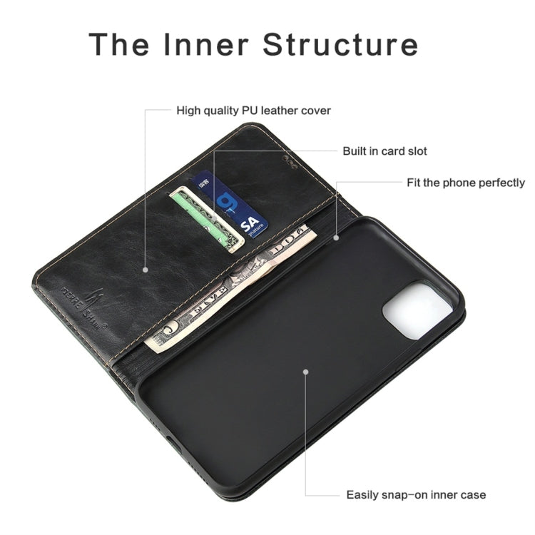 For iPhone 11 Pro Retro Tree Bark Texture PU Magnetic Horizontal Flip Leather Case with Holder & Card Slots & Wallet