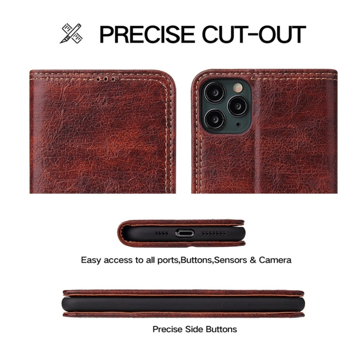 For iPhone 11 Pro Retro Tree Bark Texture PU Magnetic Horizontal Flip Leather Case with Holder & Card Slots & Wallet
