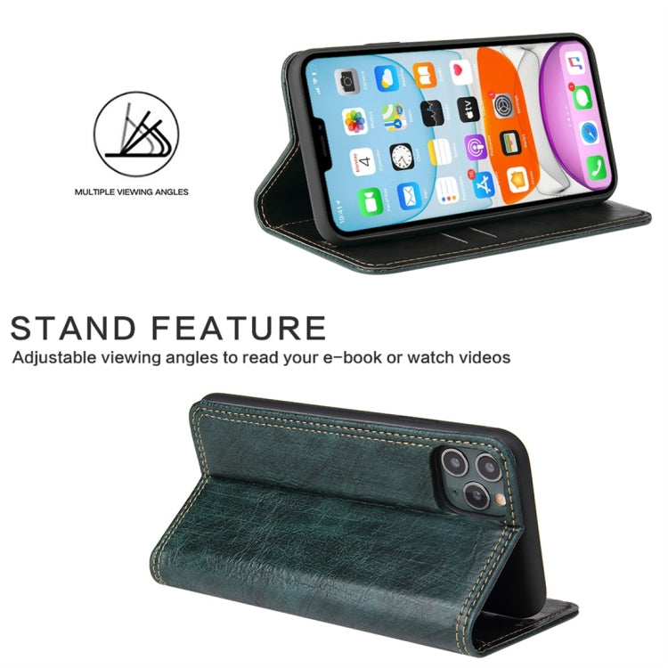 For iPhone 11 Pro Retro Tree Bark Texture PU Magnetic Horizontal Flip Leather Case with Holder & Card Slots & Wallet