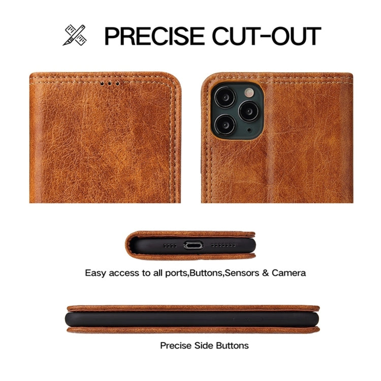 For iPhone 11 Pro Retro Tree Bark Texture PU Magnetic Horizontal Flip Leather Case with Holder & Card Slots & Wallet