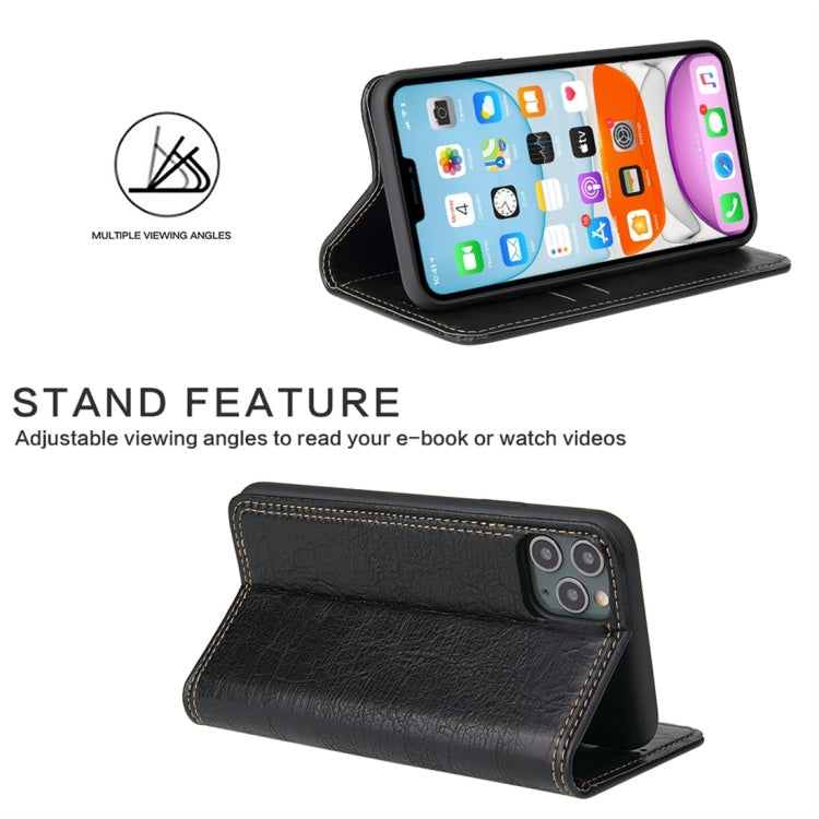 For iPhone 11 Retro Tree Bark Texture PU Magnetic Horizontal Flip Leather Case with Holder & Card Slots & Wallet