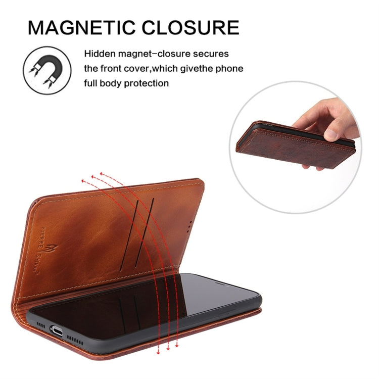 For iPhone 11 Retro Tree Bark Texture PU Magnetic Horizontal Flip Leather Case with Holder & Card Slots & Wallet