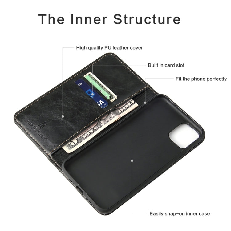 For iPhone 11 Pro Max Retro Tree Bark Texture PU Magnetic Horizontal Flip Leather Case with Holder & Card Slots & Wallet