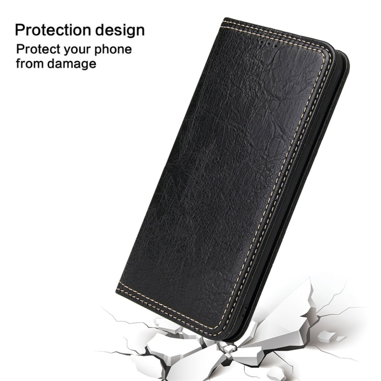 For iPhone X / XS Retro Tree Bark Texture PU Magnetic Horizontal Flip Leather Case with Holder & Card Slots & Wallet