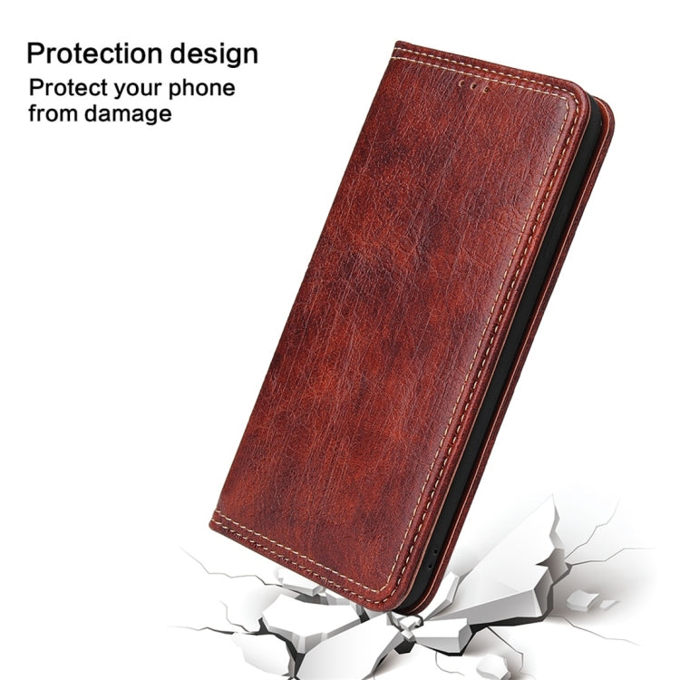 For iPhone XR Retro Tree Bark Texture PU Magnetic Horizontal Flip Leather Case with Holder & Card Slots & Wallet