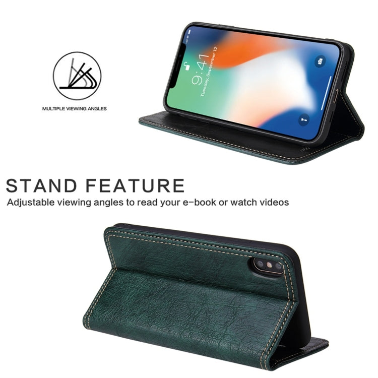 For iPhone XR Retro Tree Bark Texture PU Magnetic Horizontal Flip Leather Case with Holder & Card Slots & Wallet