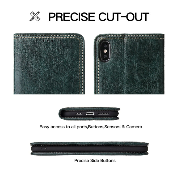 For iPhone XR Retro Tree Bark Texture PU Magnetic Horizontal Flip Leather Case with Holder & Card Slots & Wallet