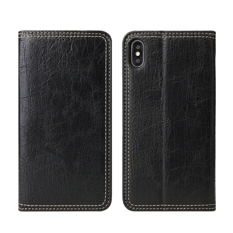 For iPhone XS Max Retro Tree Bark Texture PU Magnetic Horizontal Flip Leather Case with Holder & Card Slots & Wallet