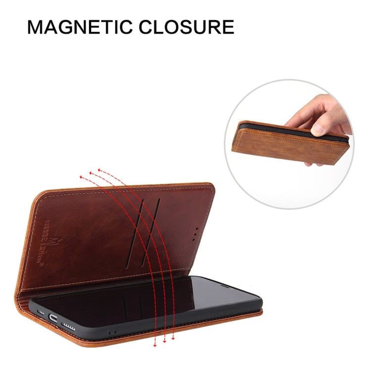 For iPhone XS Max Retro Tree Bark Texture PU Magnetic Horizontal Flip Leather Case with Holder & Card Slots & Wallet