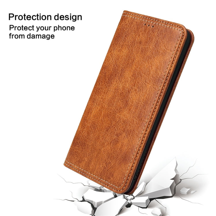 For iPhone XS Max Retro Tree Bark Texture PU Magnetic Horizontal Flip Leather Case with Holder & Card Slots & Wallet