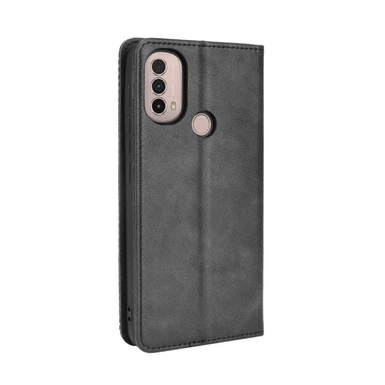 For Motorola Moto E40 / E30 / E20 Magnetic Buckle Retro Crazy Horse Texture Horizontal Flip Phone Leather Case with Holder & Card Slots & Photo Frame