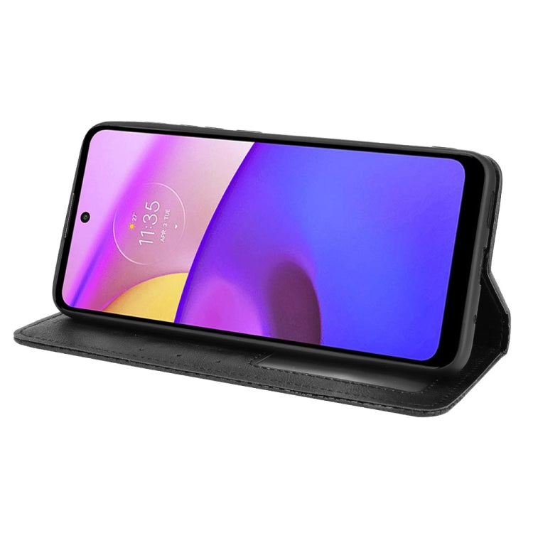 For Motorola Moto E40 / E30 / E20 Magnetic Buckle Retro Crazy Horse Texture Horizontal Flip Phone Leather Case with Holder & Card Slots & Photo Frame
