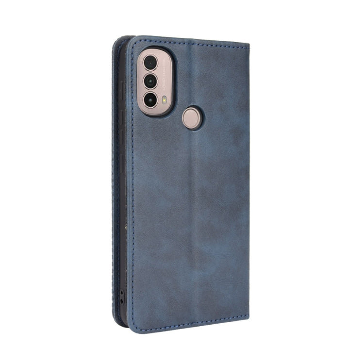 For Motorola Moto E40 / E30 / E20 Magnetic Buckle Retro Crazy Horse Texture Horizontal Flip Phone Leather Case with Holder & Card Slots & Photo Frame