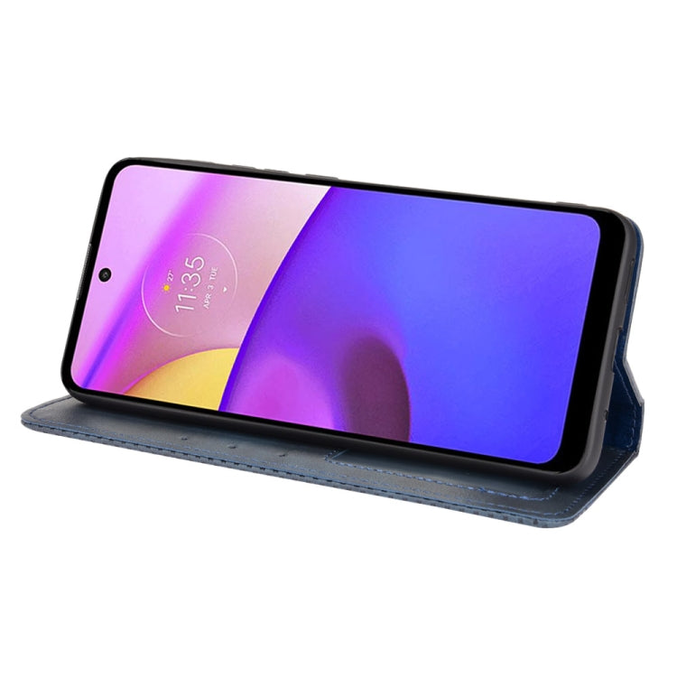 For Motorola Moto E40 / E30 / E20 Magnetic Buckle Retro Crazy Horse Texture Horizontal Flip Phone Leather Case with Holder & Card Slots & Photo Frame