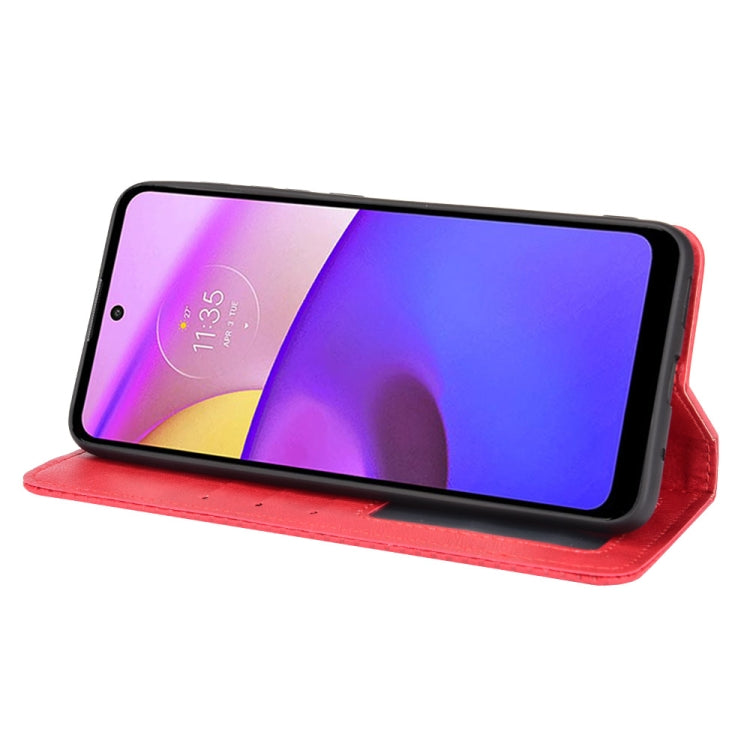 For Motorola Moto E40 / E30 / E20 Magnetic Buckle Retro Crazy Horse Texture Horizontal Flip Phone Leather Case with Holder & Card Slots & Photo Frame