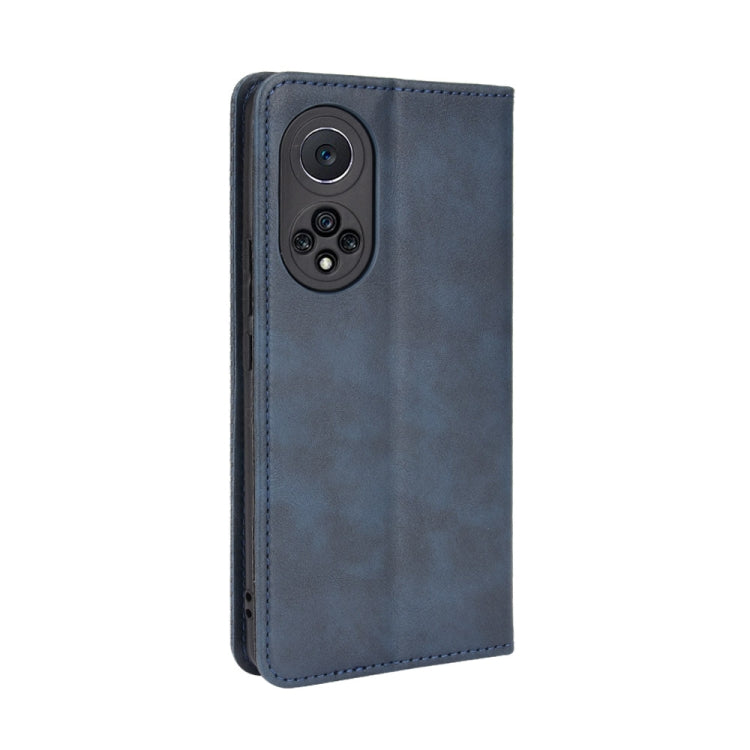 For Huawei nova 9 Magnetic Buckle Retro Crazy Horse Texture Horizontal Flip Phone Leather Case with Holder & Card Slots & Photo Frame