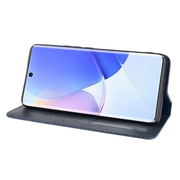 For Huawei nova 9 Magnetic Buckle Retro Crazy Horse Texture Horizontal Flip Phone Leather Case with Holder & Card Slots & Photo Frame