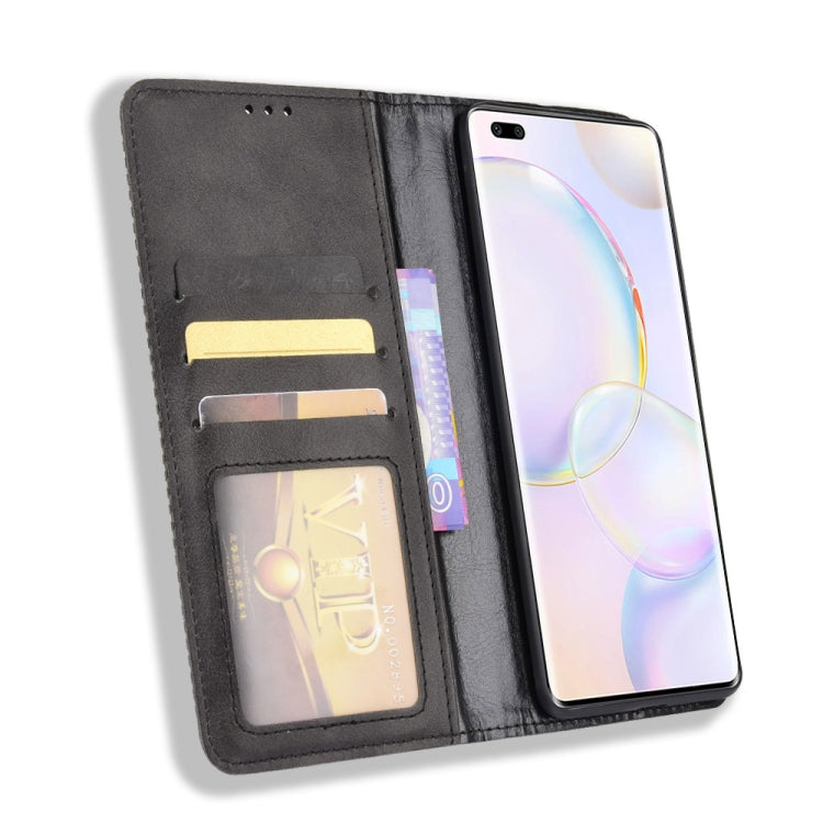 For Huawei nova 9 Pro / Honor 50 Pro Magnetic Buckle Retro Crazy Horse Texture Horizontal Flip Phone Leather Case with Holder & Card Slots & Photo Frame