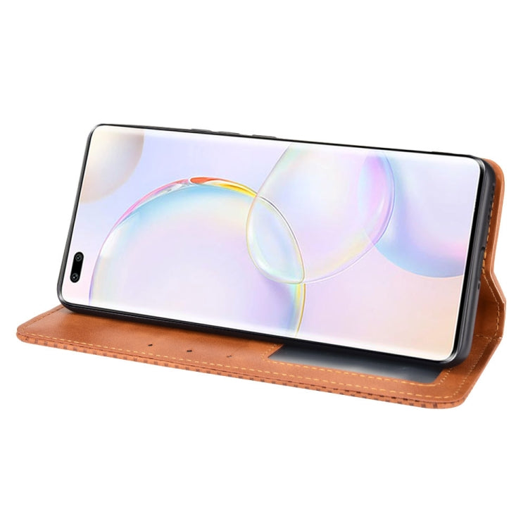 For Huawei nova 9 Pro / Honor 50 Pro Magnetic Buckle Retro Crazy Horse Texture Horizontal Flip Phone Leather Case with Holder & Card Slots & Photo Frame