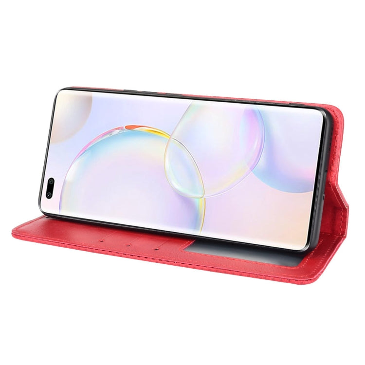 For Huawei nova 9 Pro / Honor 50 Pro Magnetic Buckle Retro Crazy Horse Texture Horizontal Flip Phone Leather Case with Holder & Card Slots & Photo Frame