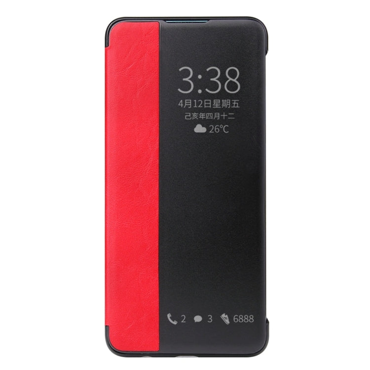 For Huawei Mate 30 Crazy Horse Texture Smart View Window Horizontal Flip Leather Case