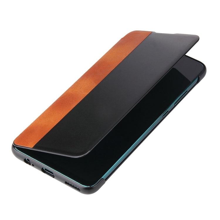 For Huawei Mate 30 Pro Crazy Horse Texture Smart View Window Horizontal Flip Leather Case