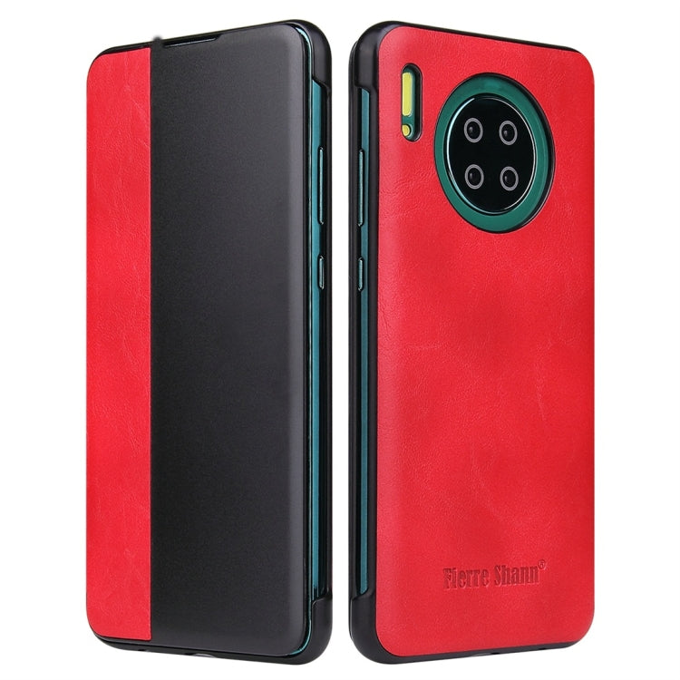 For Huawei Mate 30 Pro Crazy Horse Texture Smart View Window Horizontal Flip Leather Case