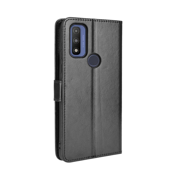 For Motorola Moto G Pure Crazy Horse Texture Horizontal Flip Phone Leather Case with Holder & Card Slots & Lanyard