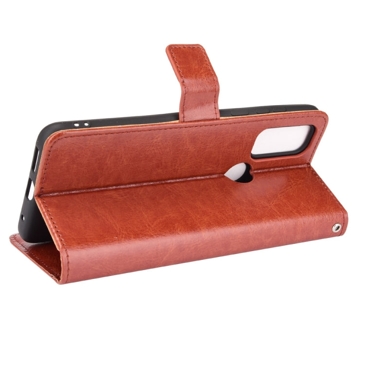 For Motorola Moto G Pure Crazy Horse Texture Horizontal Flip Phone Leather Case with Holder & Card Slots & Lanyard