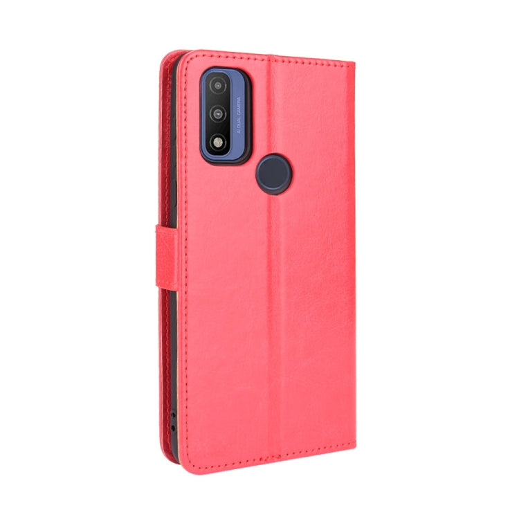 For Motorola Moto G Pure Crazy Horse Texture Horizontal Flip Phone Leather Case with Holder & Card Slots & Lanyard