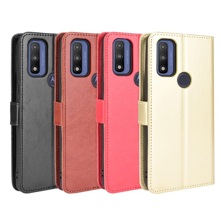 For Motorola Moto G Pure Crazy Horse Texture Horizontal Flip Phone Leather Case with Holder & Card Slots & Lanyard