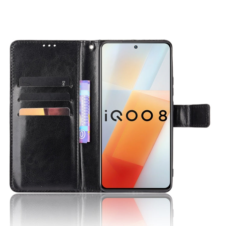 For vivo iQOO 8 Crazy Horse Texture Horizontal Flip Phone Leather Case with Holder & Card Slots & Lanyard