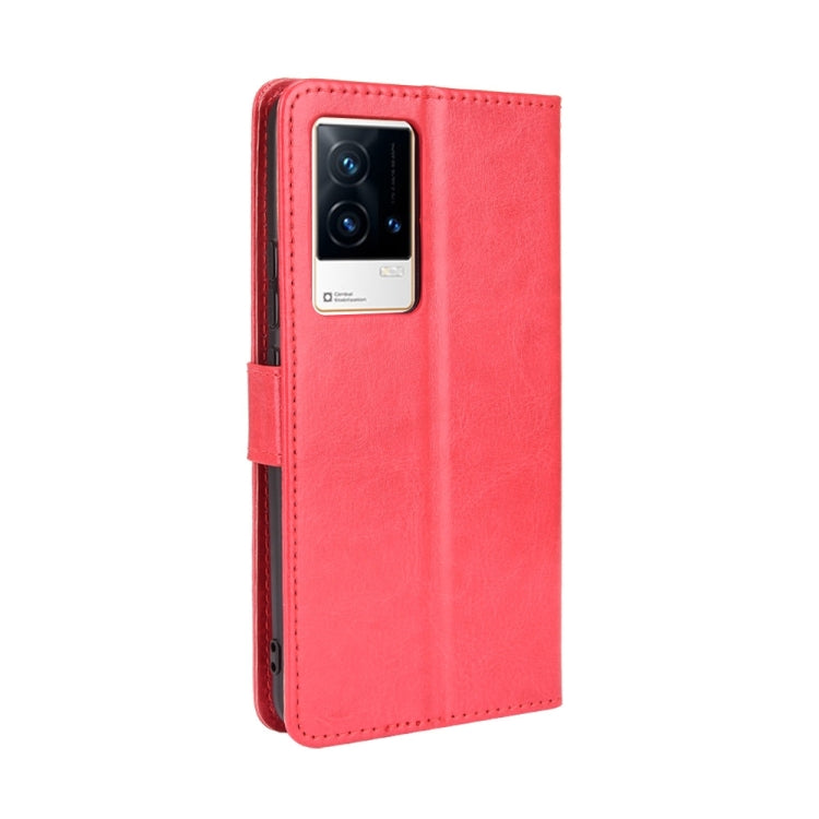 For vivo iQOO 8 Crazy Horse Texture Horizontal Flip Phone Leather Case with Holder & Card Slots & Lanyard