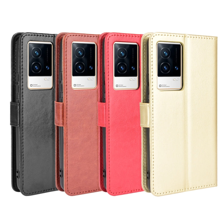 For vivo iQOO 8 Crazy Horse Texture Horizontal Flip Phone Leather Case with Holder & Card Slots & Lanyard