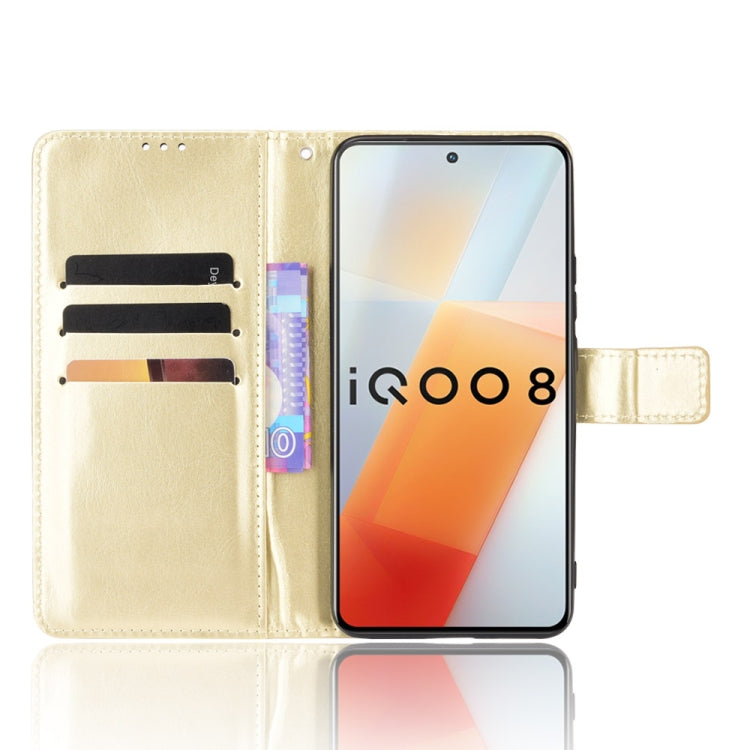 For vivo iQOO 8 Crazy Horse Texture Horizontal Flip Phone Leather Case with Holder & Card Slots & Lanyard