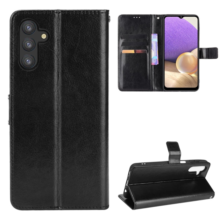 For Samsung Galaxy A13 5G Crazy Horse Texture Horizontal Flip Phone Leather Case with Holder & Card Slots & Lanyard