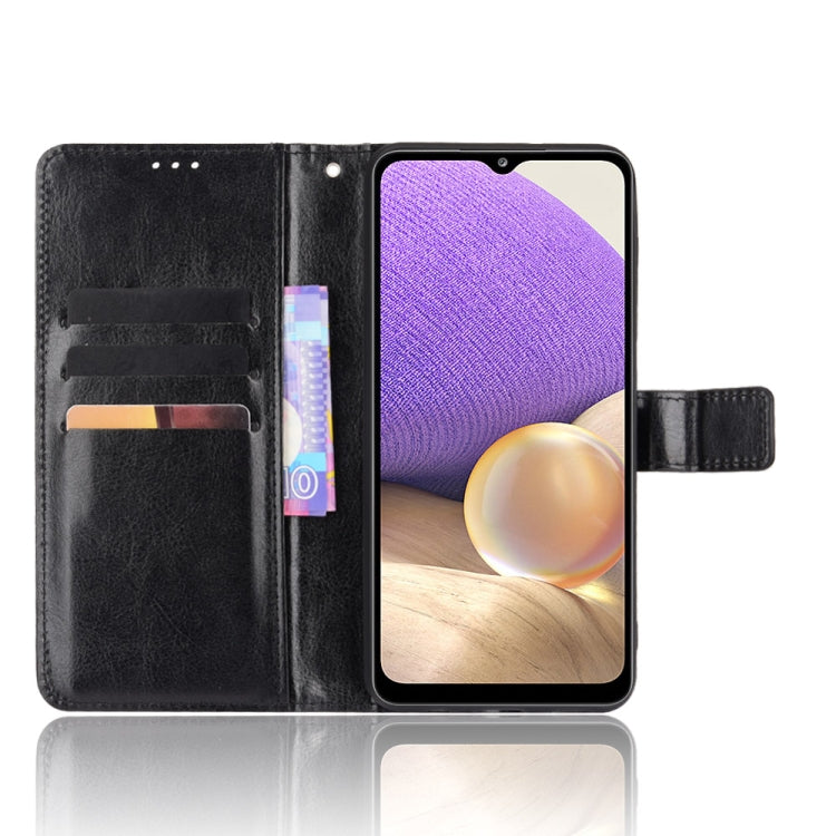 For Samsung Galaxy A13 5G Crazy Horse Texture Horizontal Flip Phone Leather Case with Holder & Card Slots & Lanyard
