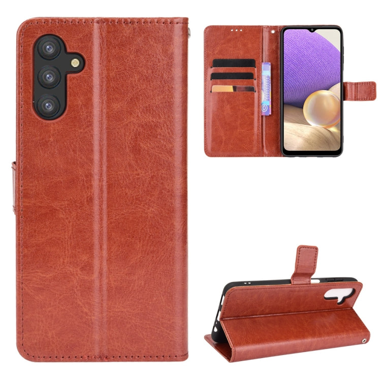 For Samsung Galaxy A13 5G Crazy Horse Texture Horizontal Flip Phone Leather Case with Holder & Card Slots & Lanyard