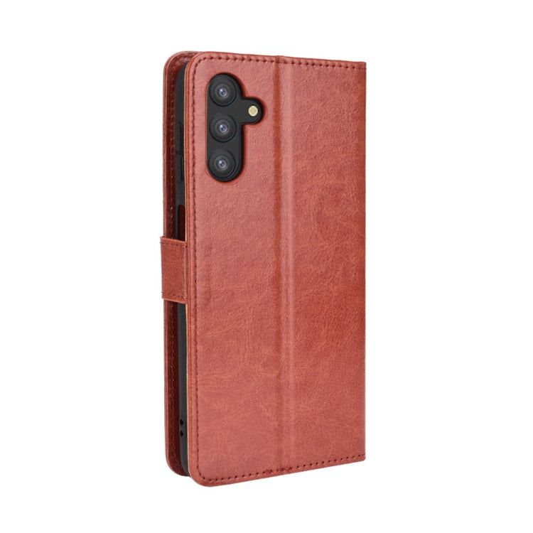 For Samsung Galaxy A13 5G Crazy Horse Texture Horizontal Flip Phone Leather Case with Holder & Card Slots & Lanyard