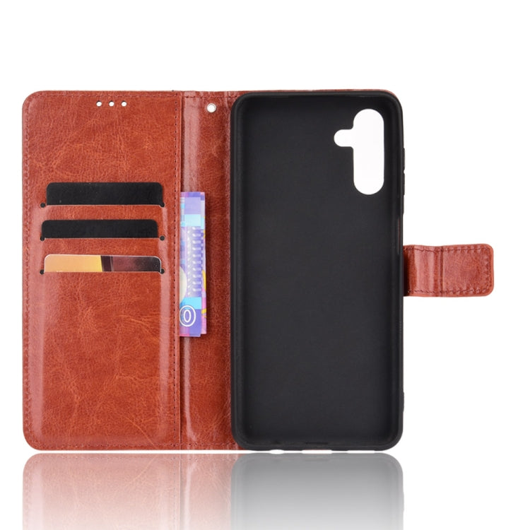 For Samsung Galaxy A13 5G Crazy Horse Texture Horizontal Flip Phone Leather Case with Holder & Card Slots & Lanyard