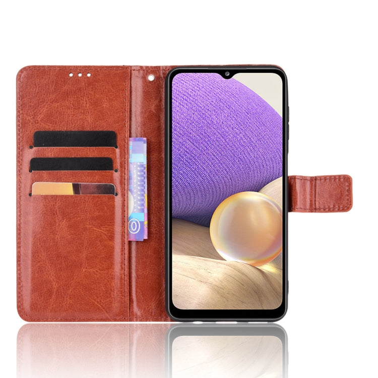 For Samsung Galaxy A13 5G Crazy Horse Texture Horizontal Flip Phone Leather Case with Holder & Card Slots & Lanyard