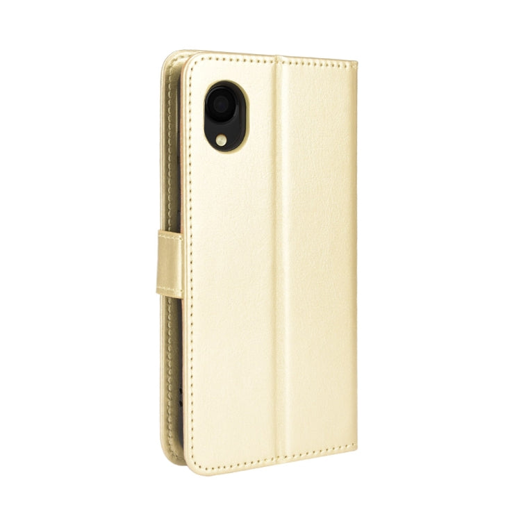 For Samsung Galaxy A22 5G JP Version Crazy Horse Texture Horizontal Flip Phone Leather Case with Holder & Card Slots & Lanyard