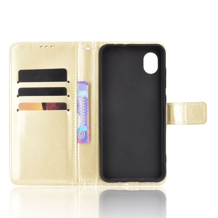 For Samsung Galaxy A22 5G JP Version Crazy Horse Texture Horizontal Flip Phone Leather Case with Holder & Card Slots & Lanyard
