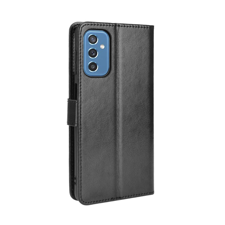 For Samsung Galaxy M52 5G Crazy Horse Texture Horizontal Flip Phone Leather Case with Holder & Card Slots & Lanyard
