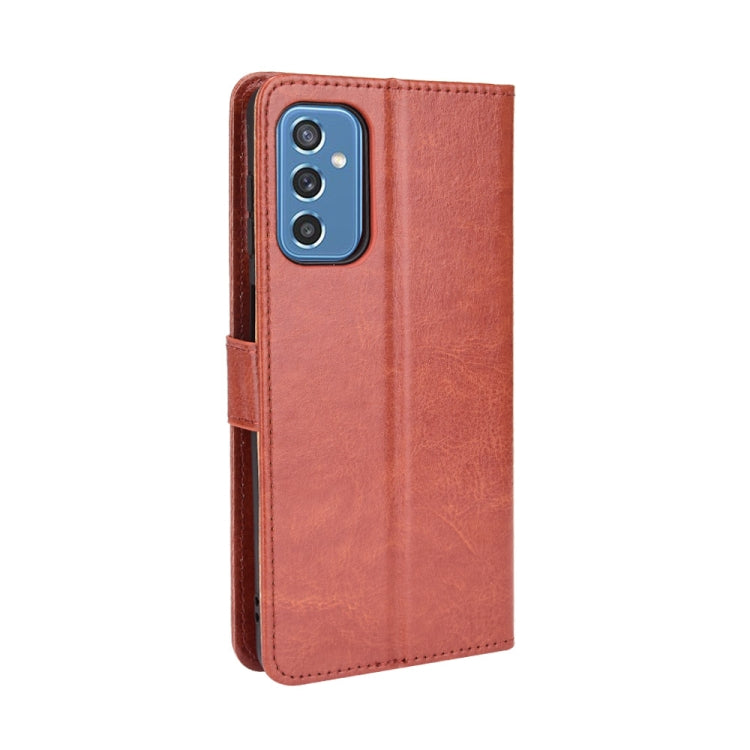 For Samsung Galaxy M52 5G Crazy Horse Texture Horizontal Flip Phone Leather Case with Holder & Card Slots & Lanyard