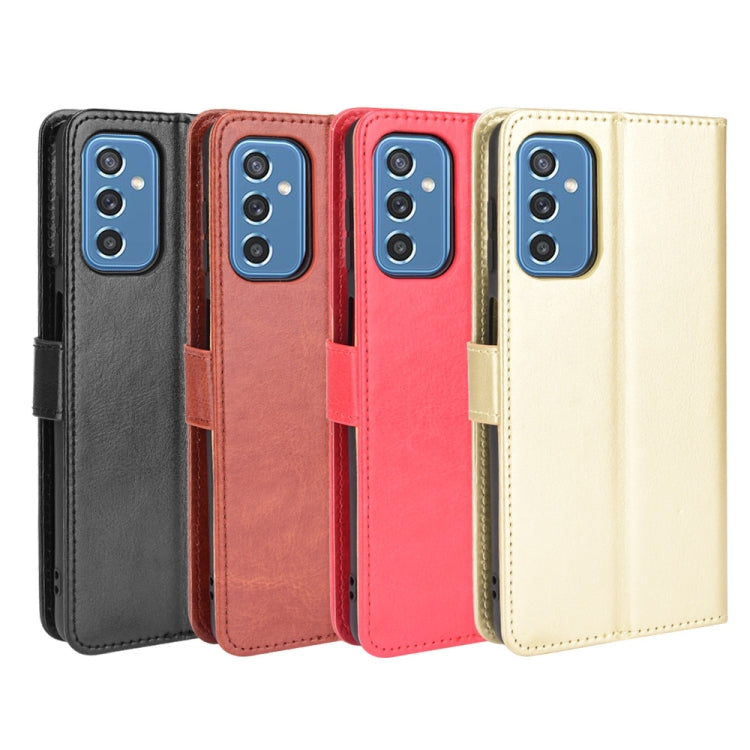 For Samsung Galaxy M52 5G Crazy Horse Texture Horizontal Flip Phone Leather Case with Holder & Card Slots & Lanyard