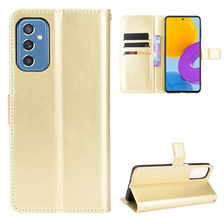 For Samsung Galaxy M52 5G Crazy Horse Texture Horizontal Flip Phone Leather Case with Holder & Card Slots & Lanyard