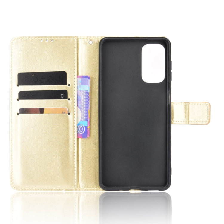 For Samsung Galaxy M52 5G Crazy Horse Texture Horizontal Flip Phone Leather Case with Holder & Card Slots & Lanyard
