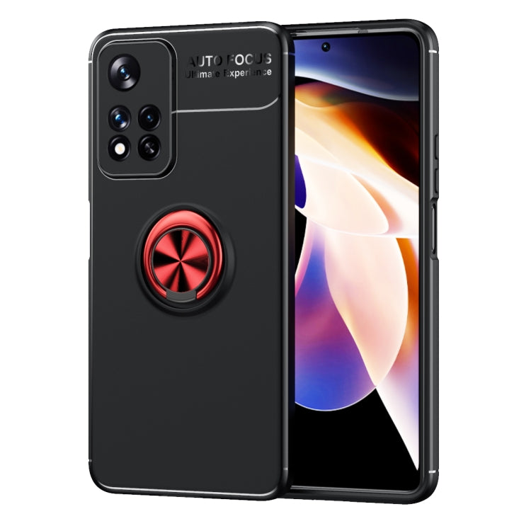 For Xiaomi Redmi Note 11 Pro Metal Ring Holder 360 Degree Rotating TPU Phone Case