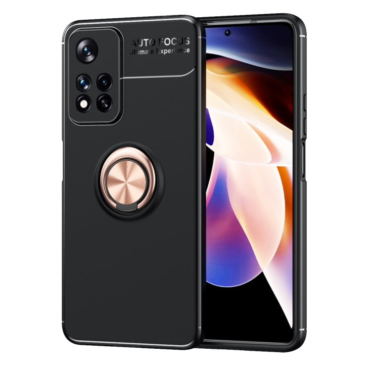 For Xiaomi Redmi Note 11 Pro Metal Ring Holder 360 Degree Rotating TPU Phone Case